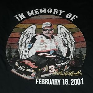 Graphic Tee "In Memory of Dale Earnhardt February 18, 2001" custom printed Shirt